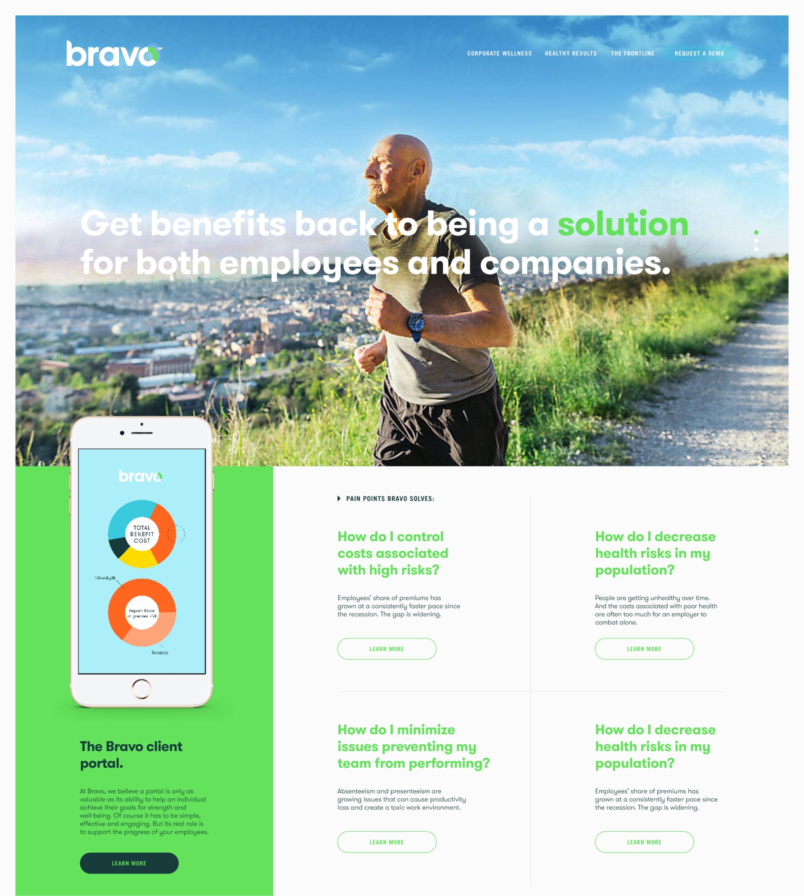 bravo website on desktop and iphone