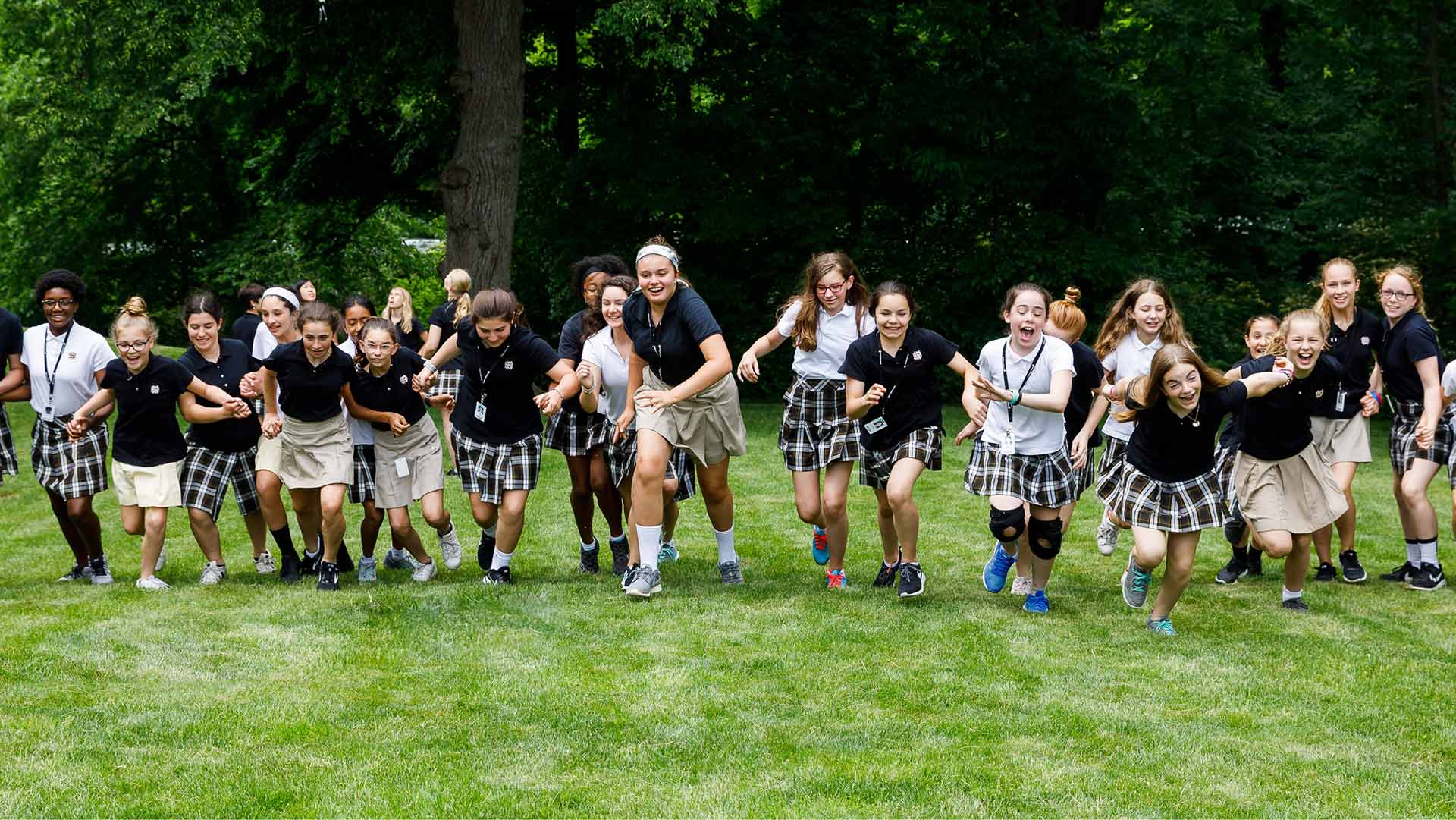 students running