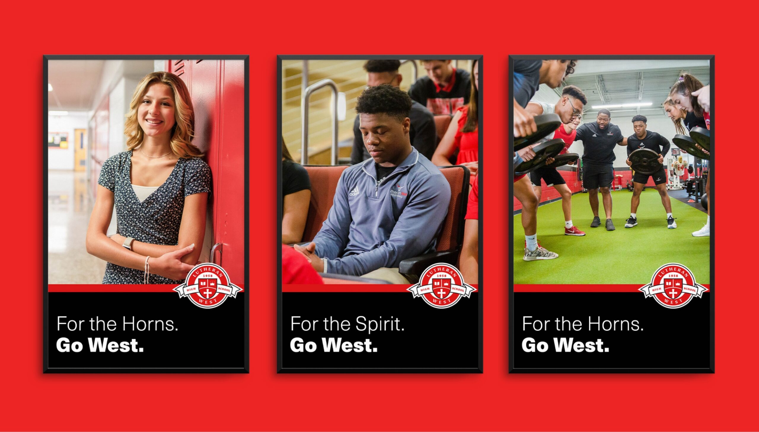 Lutheran west posters featuring different students
