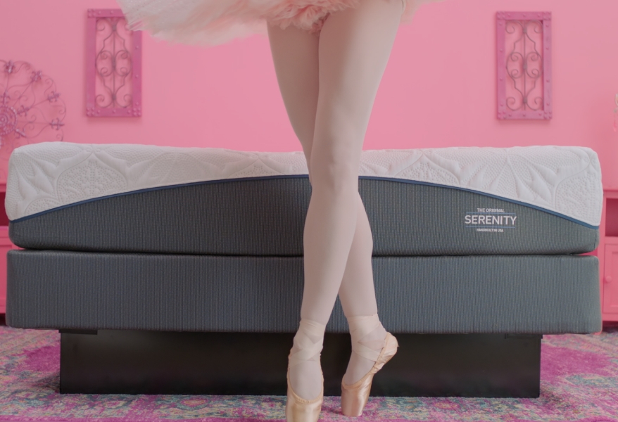 ballerina on pink background