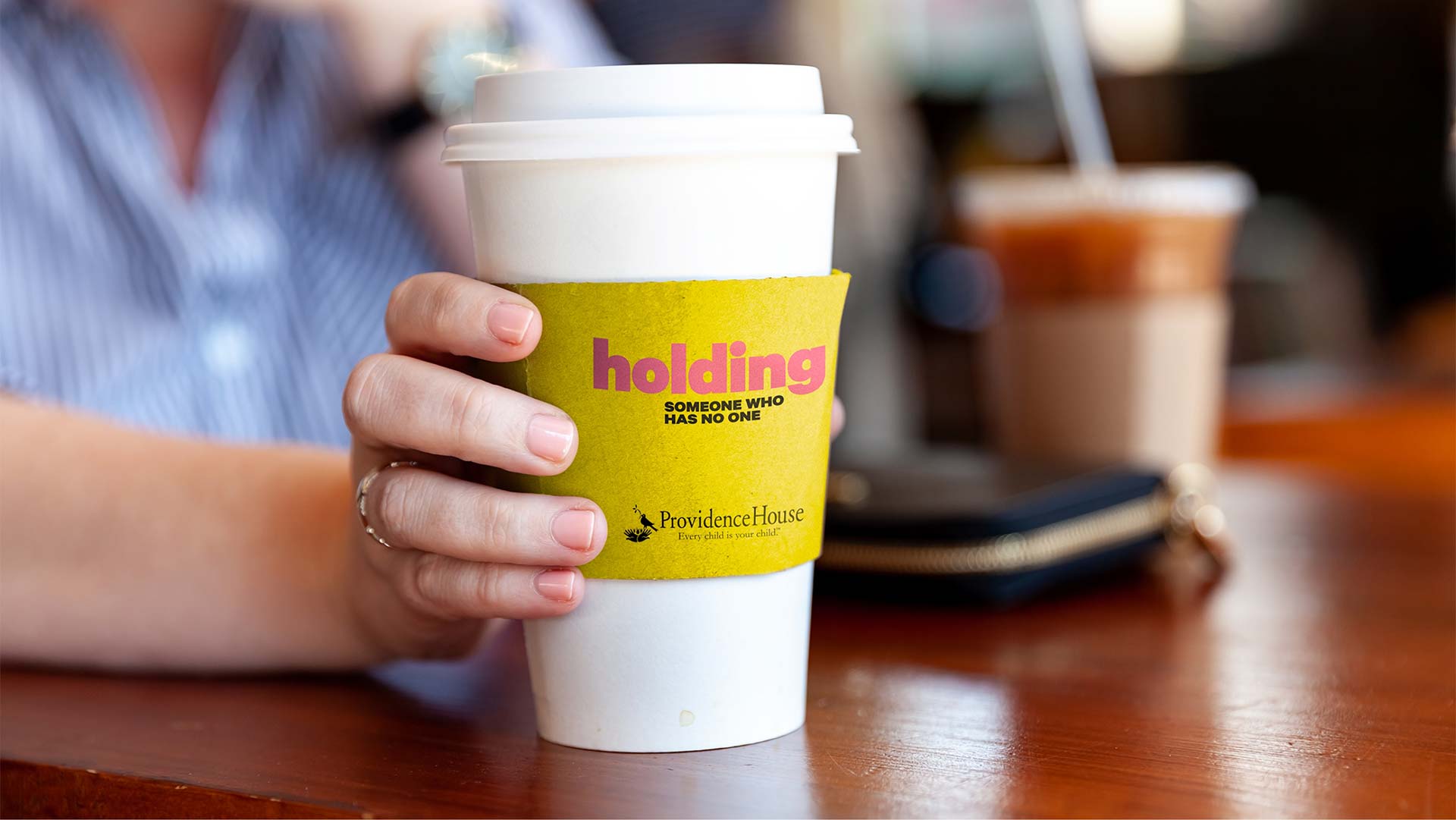 ad design with coffee cup