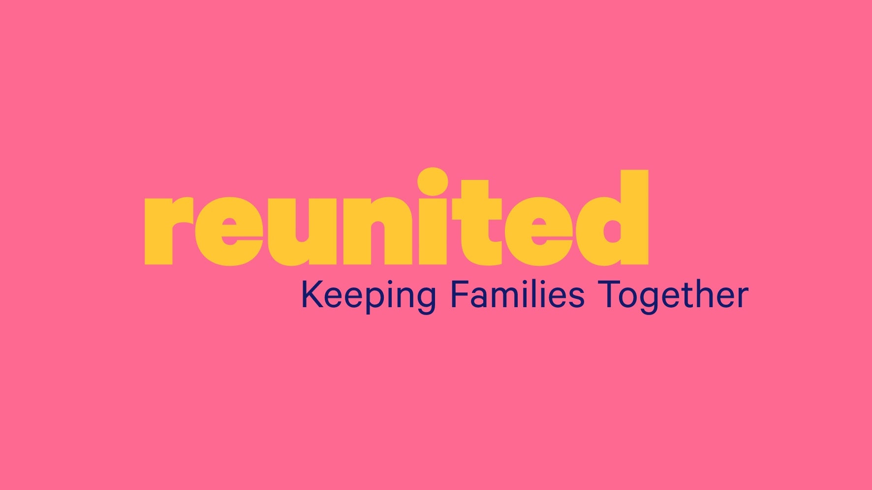 yellow text on pink background