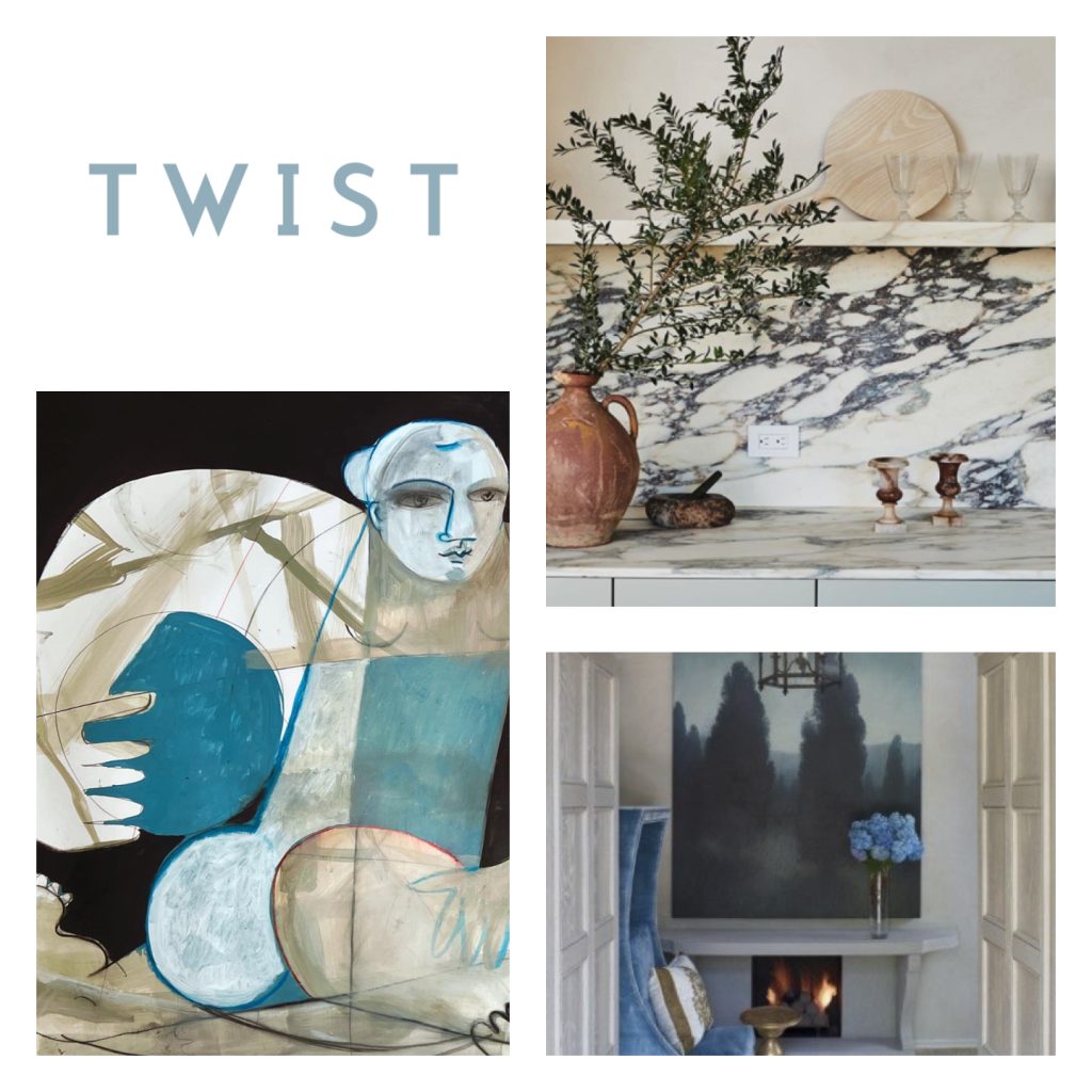 collage featuring different home decor and the word twist