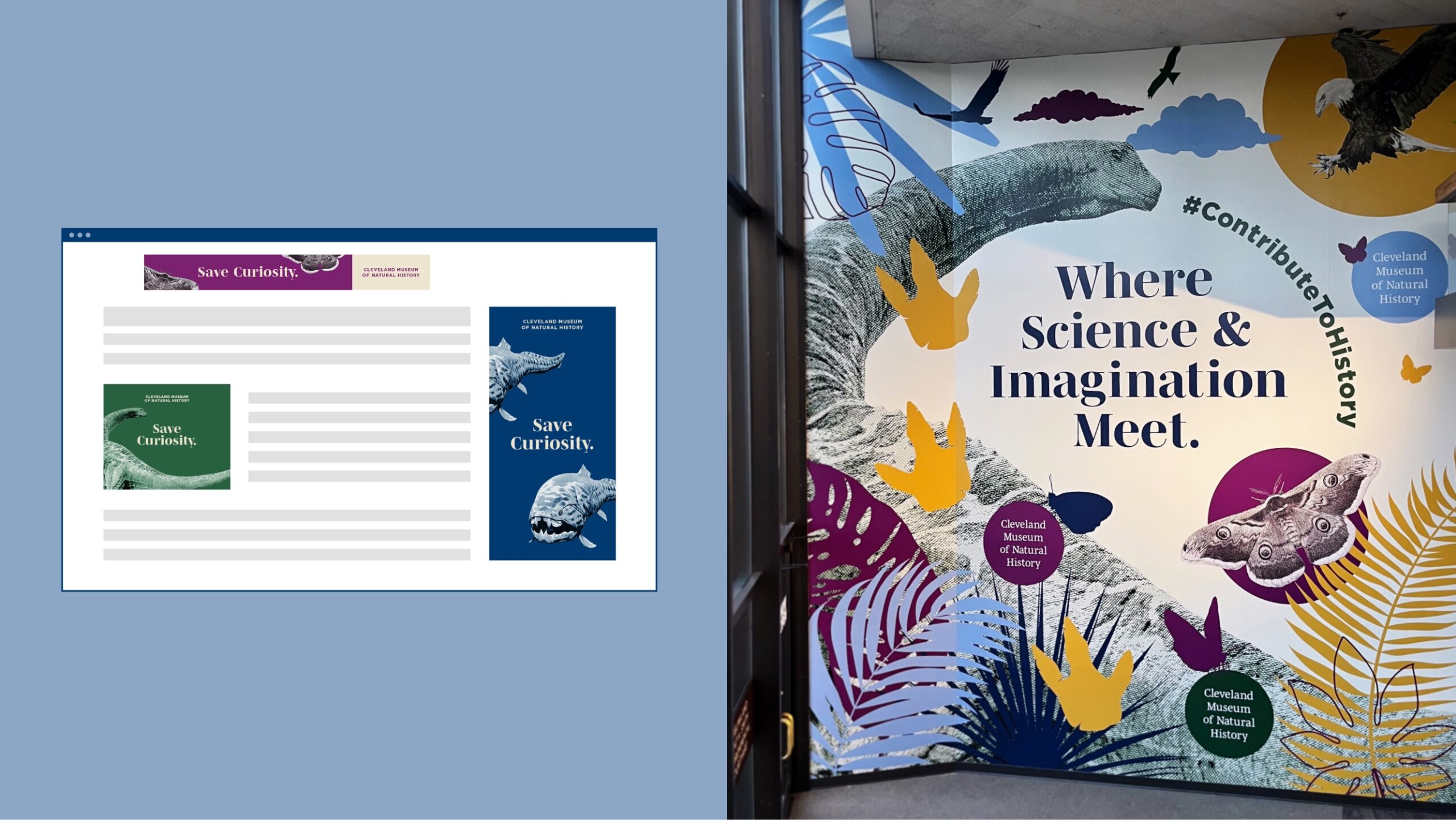 digital ads and indoor wall mural