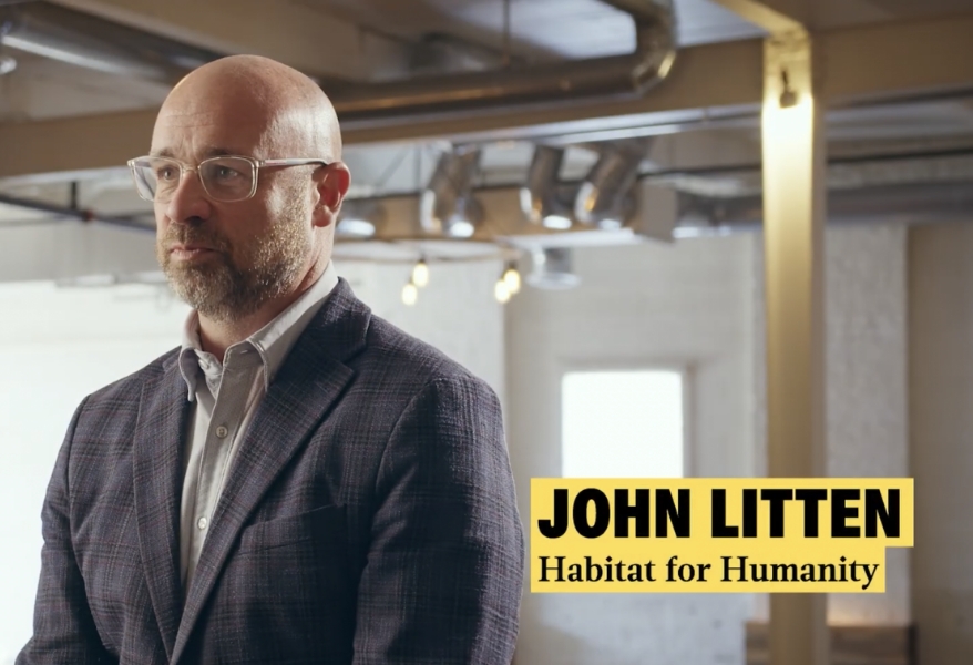 Man being interviewed