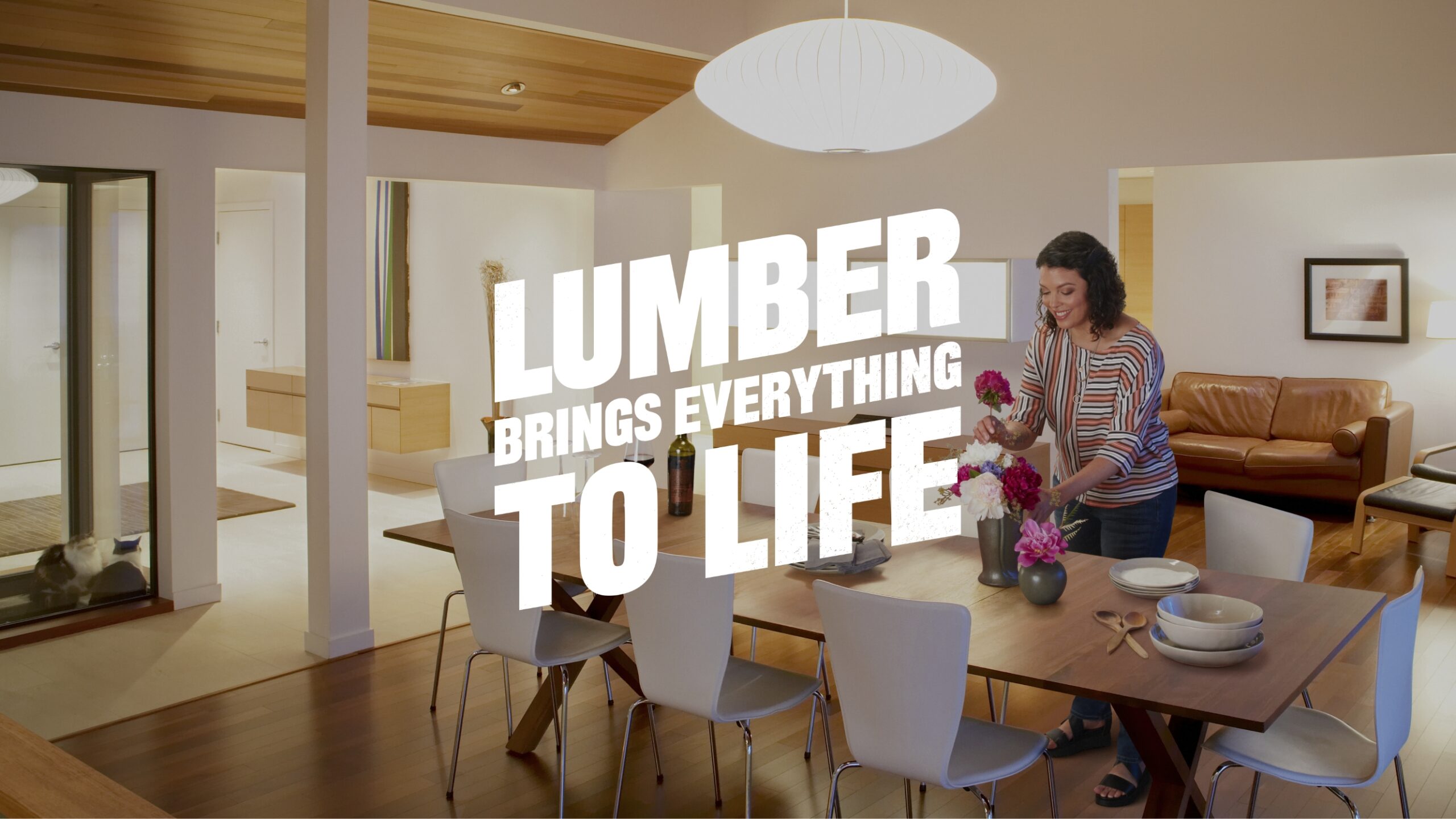 woman in dining room