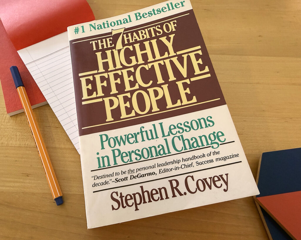 closed book on desk