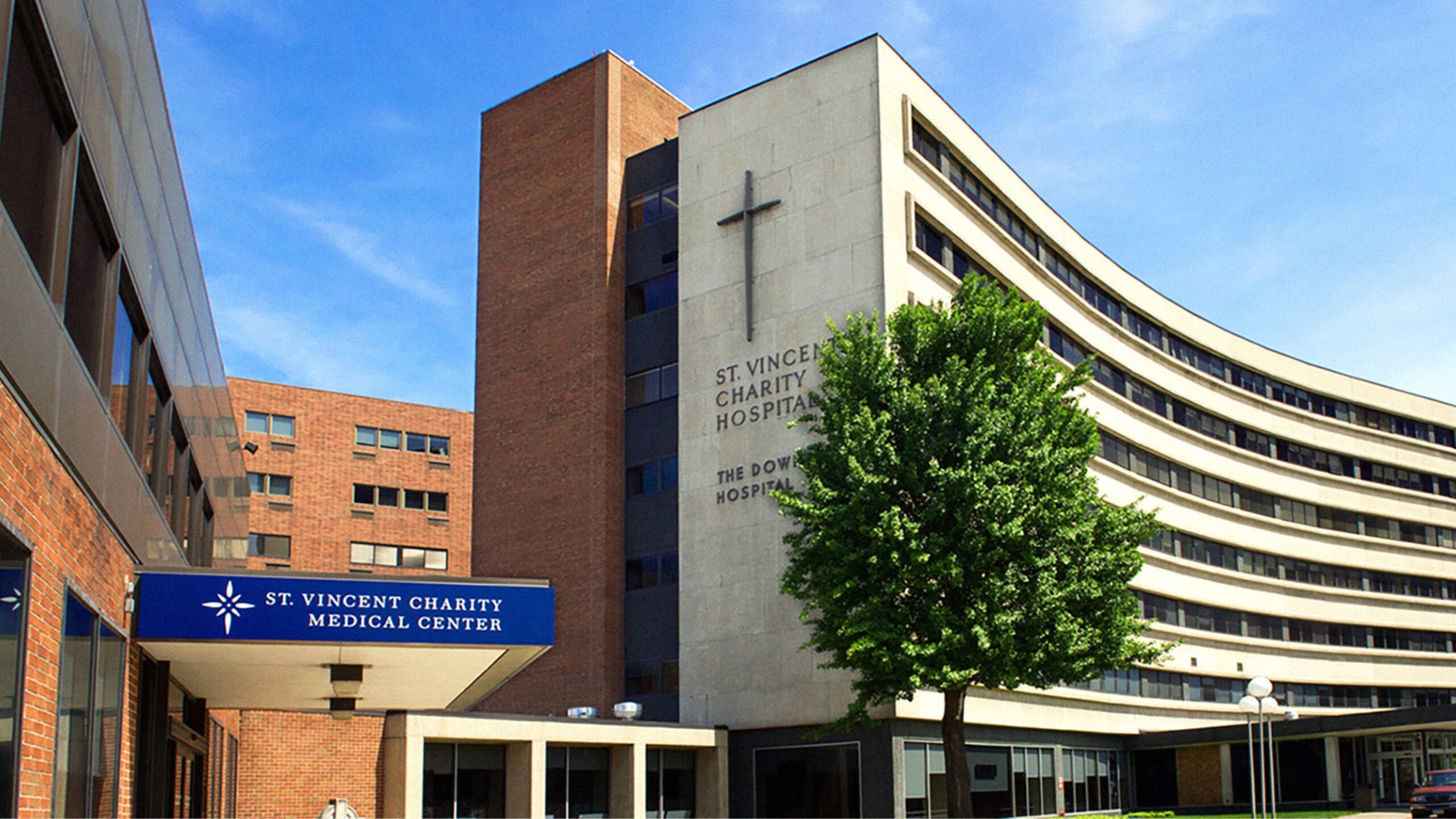 exterior of St. Vincent Charity Medical Center
